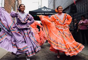 Mexican holiday festival dancers